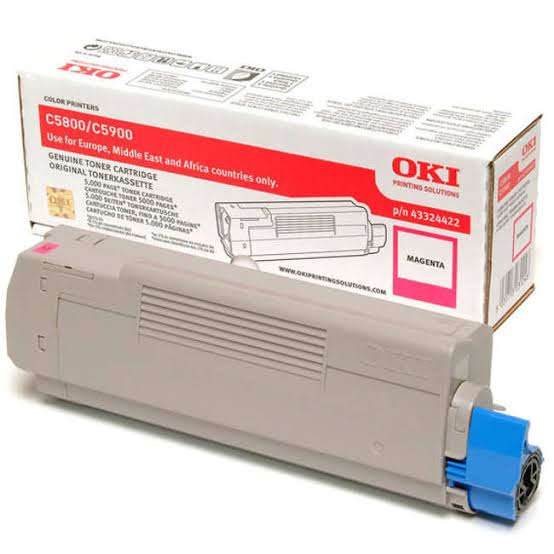 OKI Oki Magenta Toner Cartridge, 5K Yield (43324422)