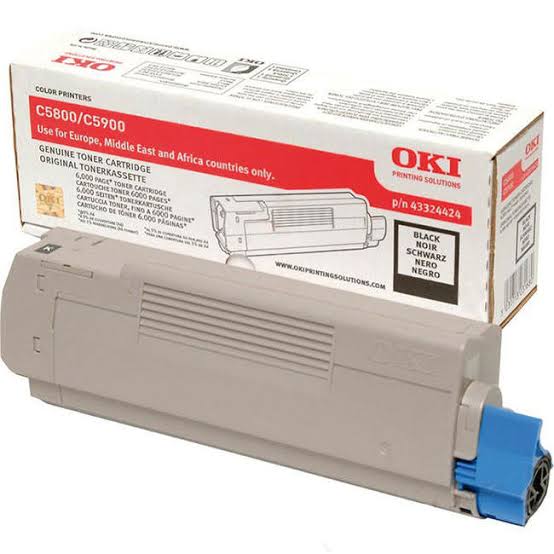 OKI Oki Black Toner Cartridge, 6K Yield (43324424)