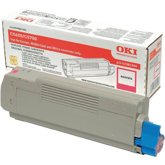 Oki Magenta Toner Cartridge, 2K Yield