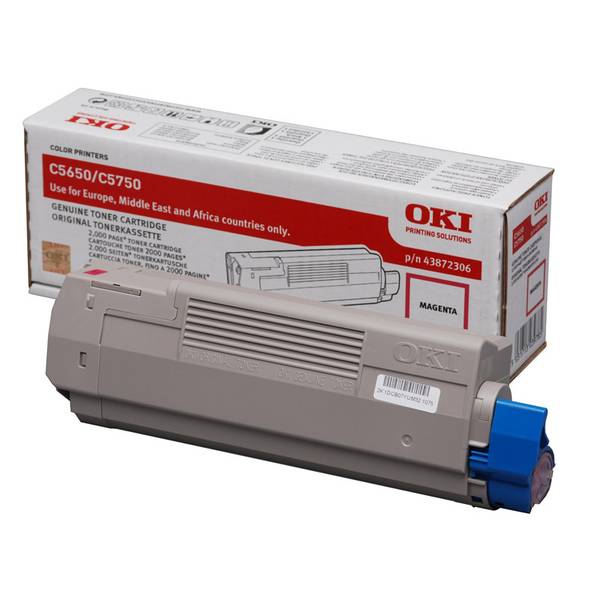 OKI Oki Magenta Toner Cartridge, 2K Yield (43872306)