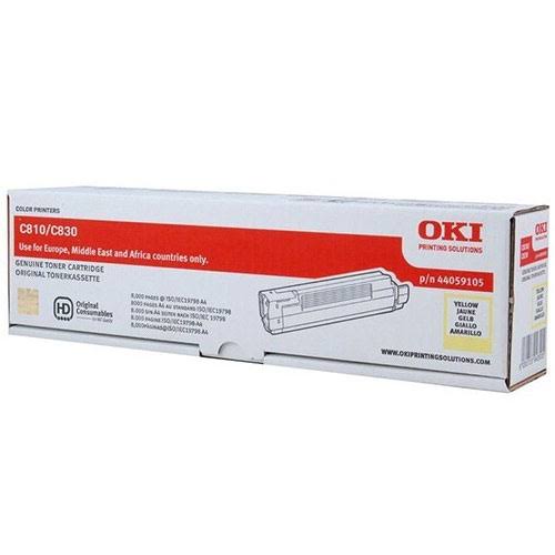 OKI Oki Yellow Laser Toner Cartridge, 8K Yield (44059105)