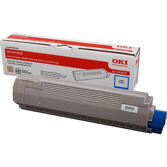 OKI Oki Cyan Laser Toner Cartridge, 8K Yield (44059107)