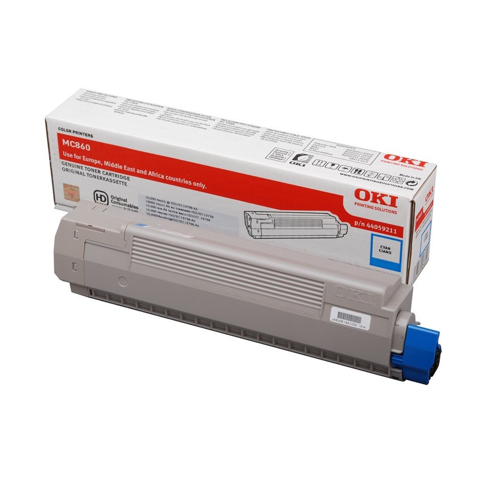 Oki Cyan Toner Cartridge, 10K Yield