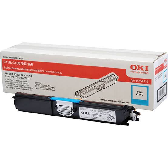 OKI Oki Cyan Laser Toner Cartridge, 2.5K Yield (44250723)