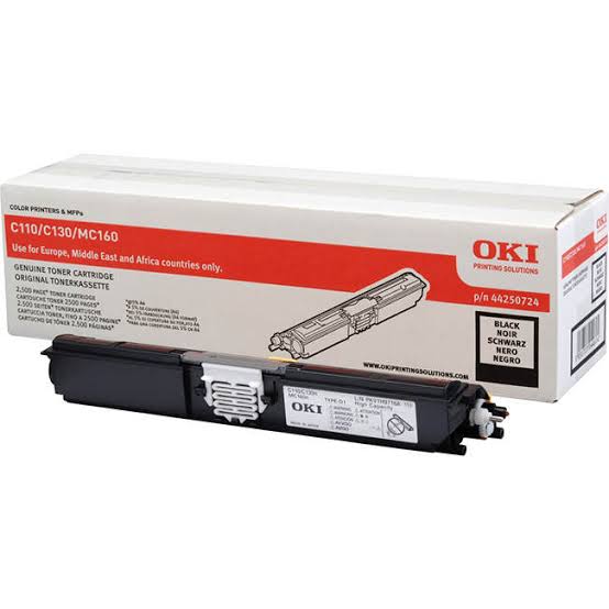 OKI Oki Black Laser Toner Cartridge, 2.5K Yield (44250724)