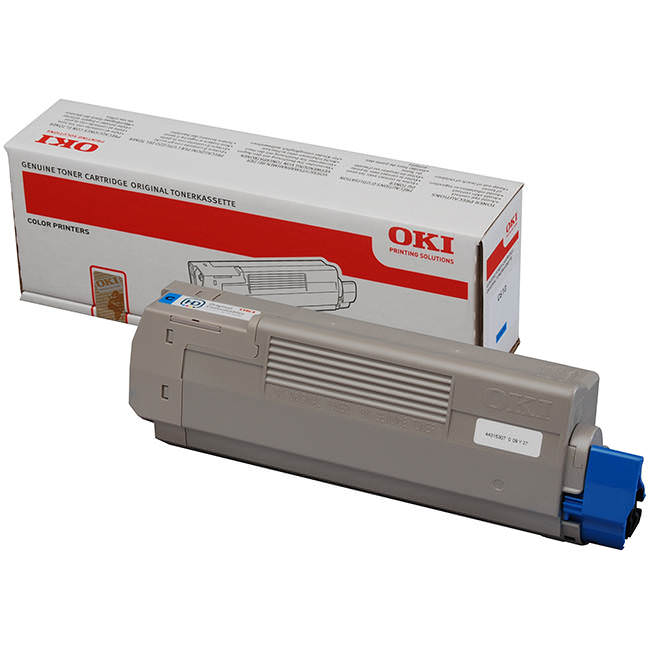 OKI Oki Cyan Laser Toner Cartridge, 6K Yield (44315307)