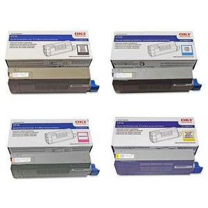 OKI 4431860 Multipack, Set of 4 CMYK Toner Cartridges (44318605/6/7/8) (4431860 Multipack)