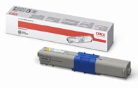 OKI Oki Yellow Laser Toner Cartridge, 2K Page Yield (44469704)