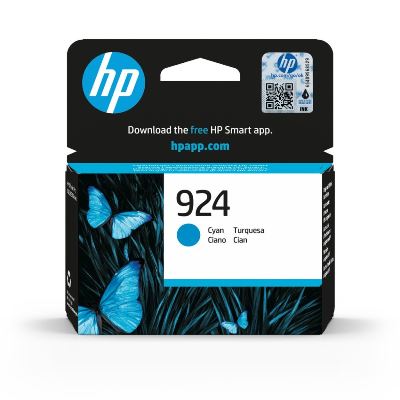 HP 924 Standard Capacity Cyan Ink Cartridge - 4K0U3NE