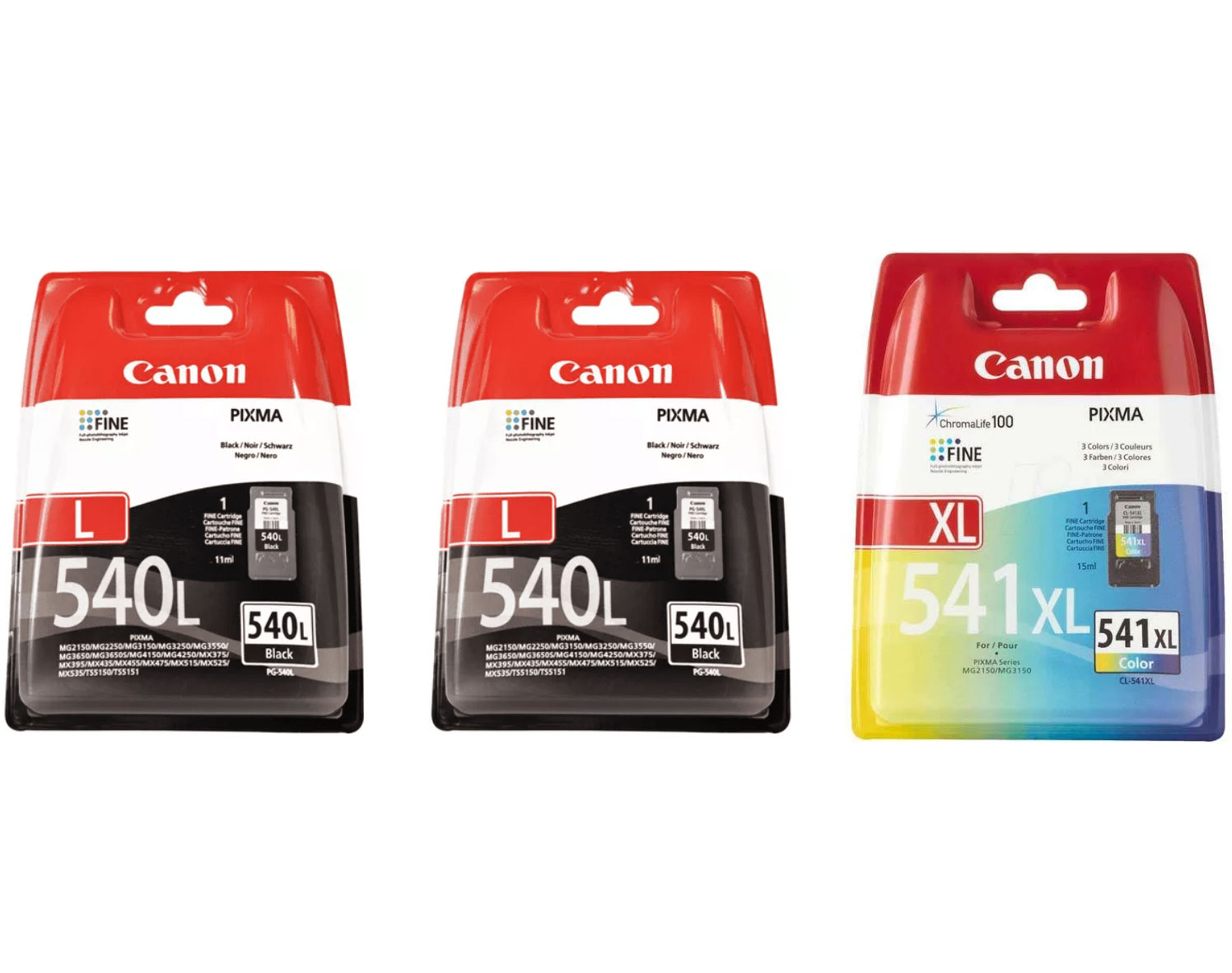 Canon PG540XL CL541XL High Capacity Black and Color Ink Cartridges (PG540XL-CL541XL)