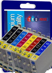 Tru Image Premium Compatible Set of 8 Ink Cartridges for Epson R800 and R1800