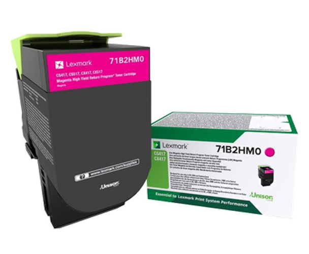 Lexmark 71B2HM0 High Capacity Return Program Magenta Toner Cartridge, 3.5K Page Yield (71B2HM0)