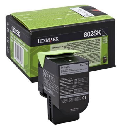 Lexmark 702SK Return Program Black Toner Cartridge, 2.5K Page Yield (80C2SK0)