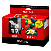 Lexmark New Higher Capacity No 17 Black & No 27 Colour Ink Cartridges (80D2952)