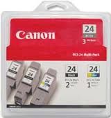 Canon bci-24 Bundle of Twin Black and One Colour Cartridges (BCI 24 Bundle)