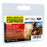 Jet Tec Replacement Black Ink Cartridge (Alternative to Canon BC-20) (C20)