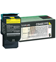 Lexmark C544X1YG Extra High Capacity Return Program Yellow Toner Cartridge, 4K Page Yield