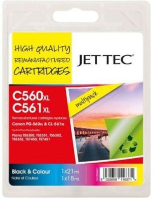 Jettec Black & Colour Ink Cartridge PG-560XL / CL-561XL (C560XL-C561XL)