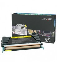 Lexmark C734A1YG Return Program Yellow Toner Cartridge, 6K Page Yield (C734A1YG)