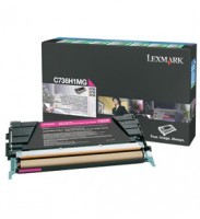 Lexmark C736H1MG High Capacity Magenta Return Program Toner Cartridge, 10K Page Yield (C736H1MG)