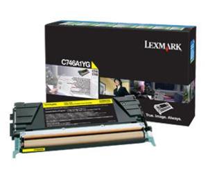 Lexmark C746A1YG Yellow (Return Program) Toner Cartridge, 7K Page Yield (C746A1YG)