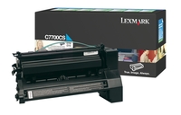 Lexmark C7700CS Return Program Cyan Toner Cartridge, 6K Page Yield