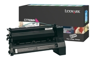 Lexmark C7700MH High Capacity Return Program Magenta Toner Cartridge, 10K Page Yield (C7700MH)