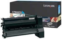 Lexmark C780A1CG Return Program Cyan Toner Cartridge, 6K Page Yield (C780A1CG)