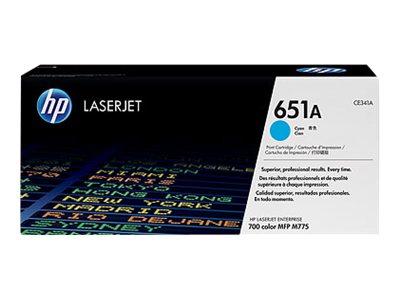 HP 651A Cyan Toner Cartridge - CE 341A