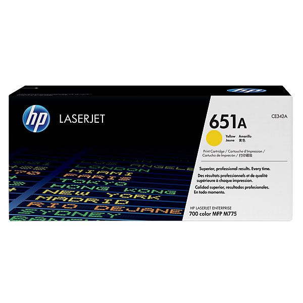 HP 651A Yellow Toner Cartridge - CE 342A (CE342A)