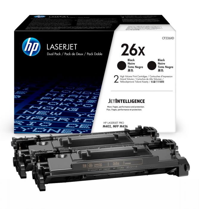 HP 26X Twin Pack High Capacity Black Toner Cartridges - CF226XD (CF226XD)