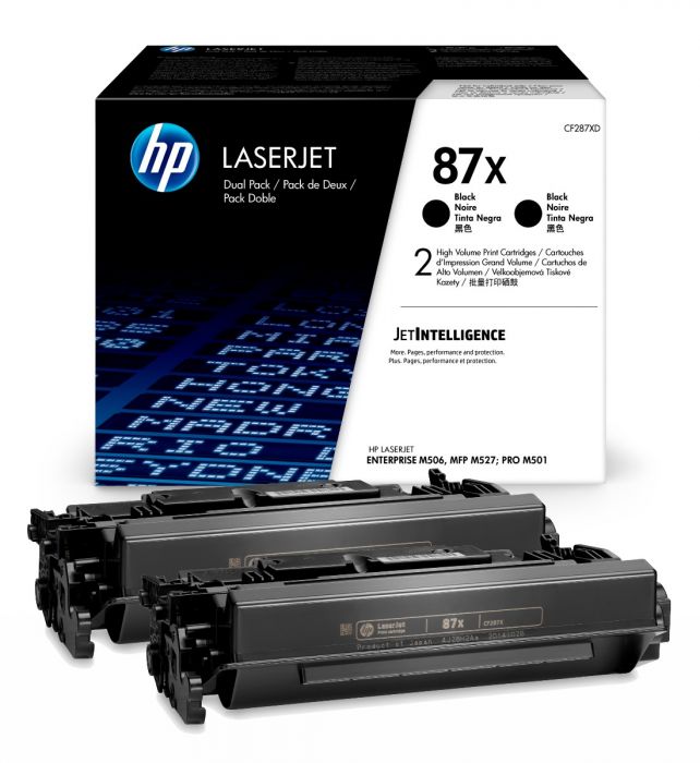 HP 87X Twin Pack High Capacity Black Toner Cartridge - CF287XD (CF287XD)