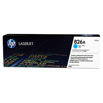 HP 826A Cyan Toner Cartridge, 31.5K Page Yield (CF311A)