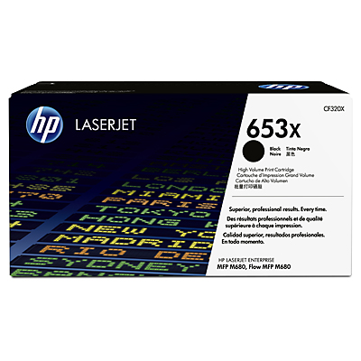 HP 653X Black Toner Cartridge, 21K Page Yield