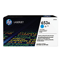 HP 653A Cyan Toner Cartridge, 16.5K Page Yield