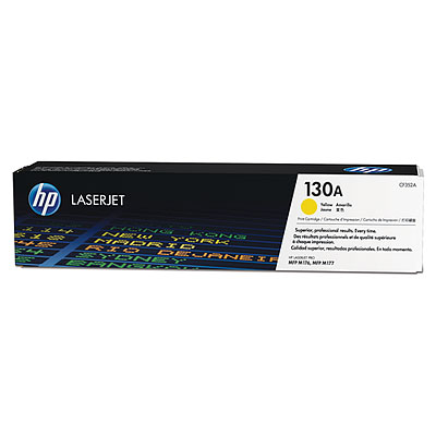 HP 130A Yellow Toner Cartridge, 1K Page Yield (CF352A)