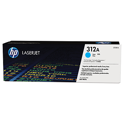 HP 312A Cyan Toner Cartridge, 2.7K Page Yield