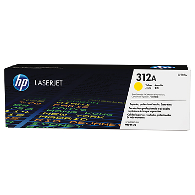 HP 312A Yellow Toner Cartridge, 2.7K Page Yield (CF382A)