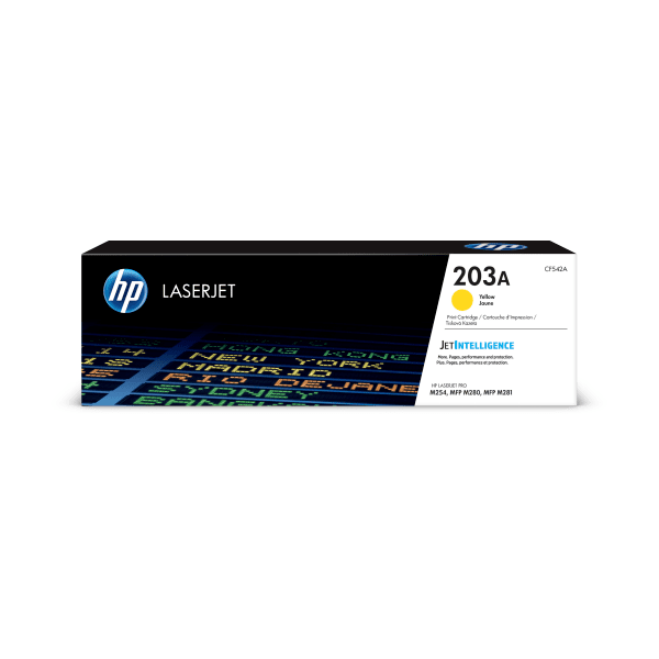 HP CF542A Yellow 203A Toner Cartridge - CF542A, 1.3K Page Yield (CF542A)