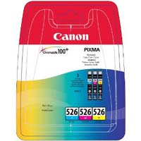 Canon ChromaLife100+ CLI 526 C/M/Y Multi Pack Ink Cartridge ( 526CMY ) (CLI-526CMY)