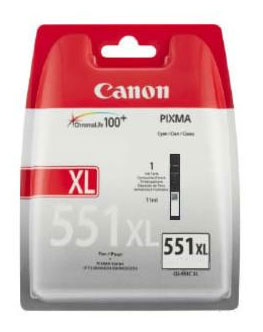 Canon 551XL High Capacity Black Ink Cartridge - CLI 551XL BK, 11ml (CLI-551XL)
