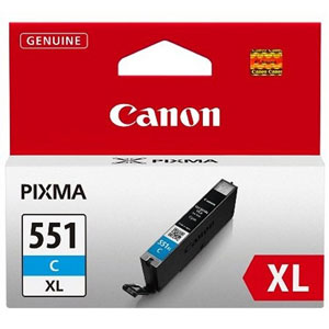 Canon 551XL High Capacity Cyan Ink Cartridge - CLI 551XL C, 11ml (CLI-551XLC)