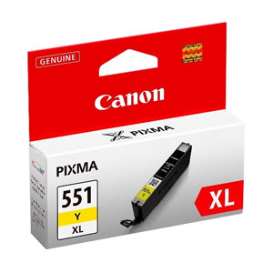 Canon 551XL High Capacity Yellow Ink Cartridge - CLI 551XL Y, 11ml (CLI-551XLY)