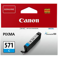 Canon 571 Cyan Ink Cartridge - CLI 571C, 7ml (CLI-571C)