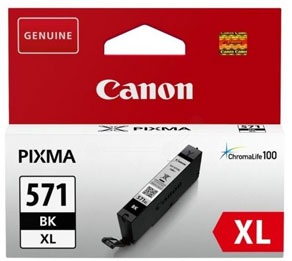 Canon 571XL High Capacity Black Ink Cartridge - CLI 571XL BK, 11ml