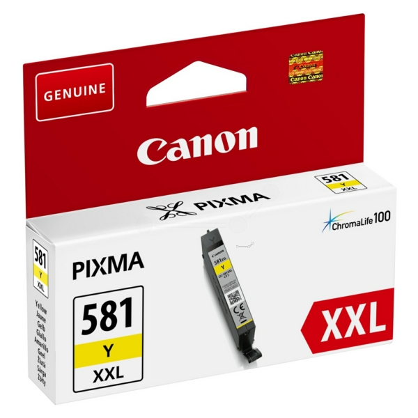Canon 581XXL Extra High Capacity Yellow Ink Cartridge - CLI 581XXL Y, 12ml (CLI-581XXLY)