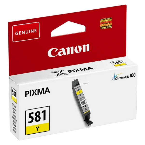 Canon 581 Yellow Ink Cartridge - CLI 581Y, 5.6ml (CLI-581Y)