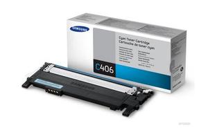 Samsung CLT C406S Cyan Laser Toner Cartridge, 1K Page Yield (CLT-C406S)