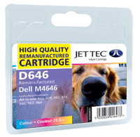 Jet Tec Replacement High Capacity Colour Ink Cartridge (Alternative to Dell M4646) (D646)