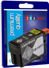 Tru Image Compatible High Capacity Pigment Light Black XL Ink Cartridge for Epson T1577 - 29.5ml